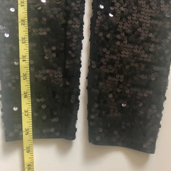 NEW! High Rise Black Sequined Stretch Legging - Picture 5 of 11